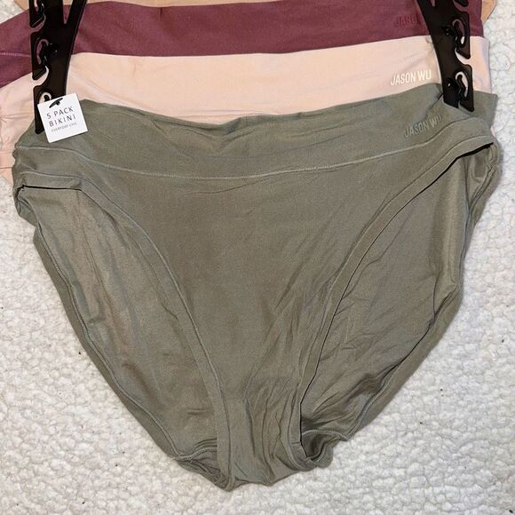 Jason Wu Medium Bikini Underwear Set 5 Pairs Multiple Colors- Green Tan Pink Etc - Picture 2 of 6
